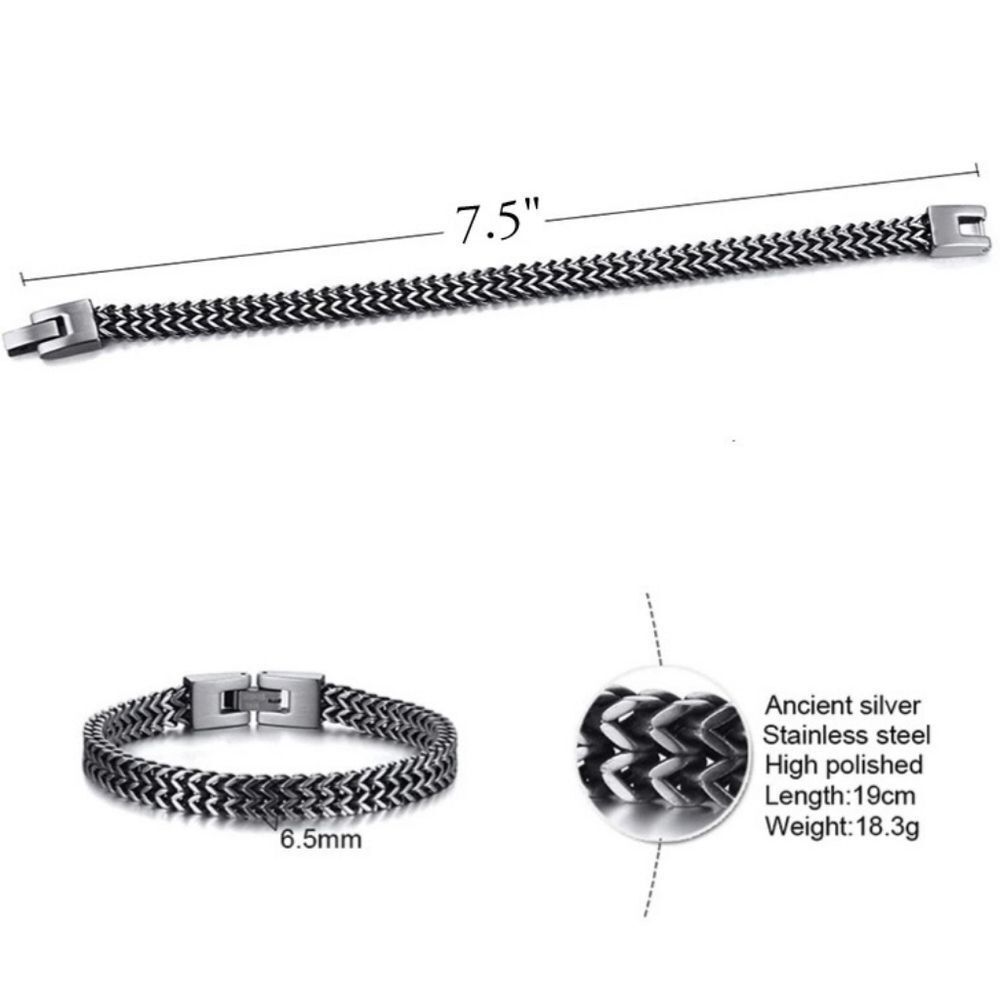 Double Foxtail Bracelet (Mens Jewelry) - Picture 2 of 3